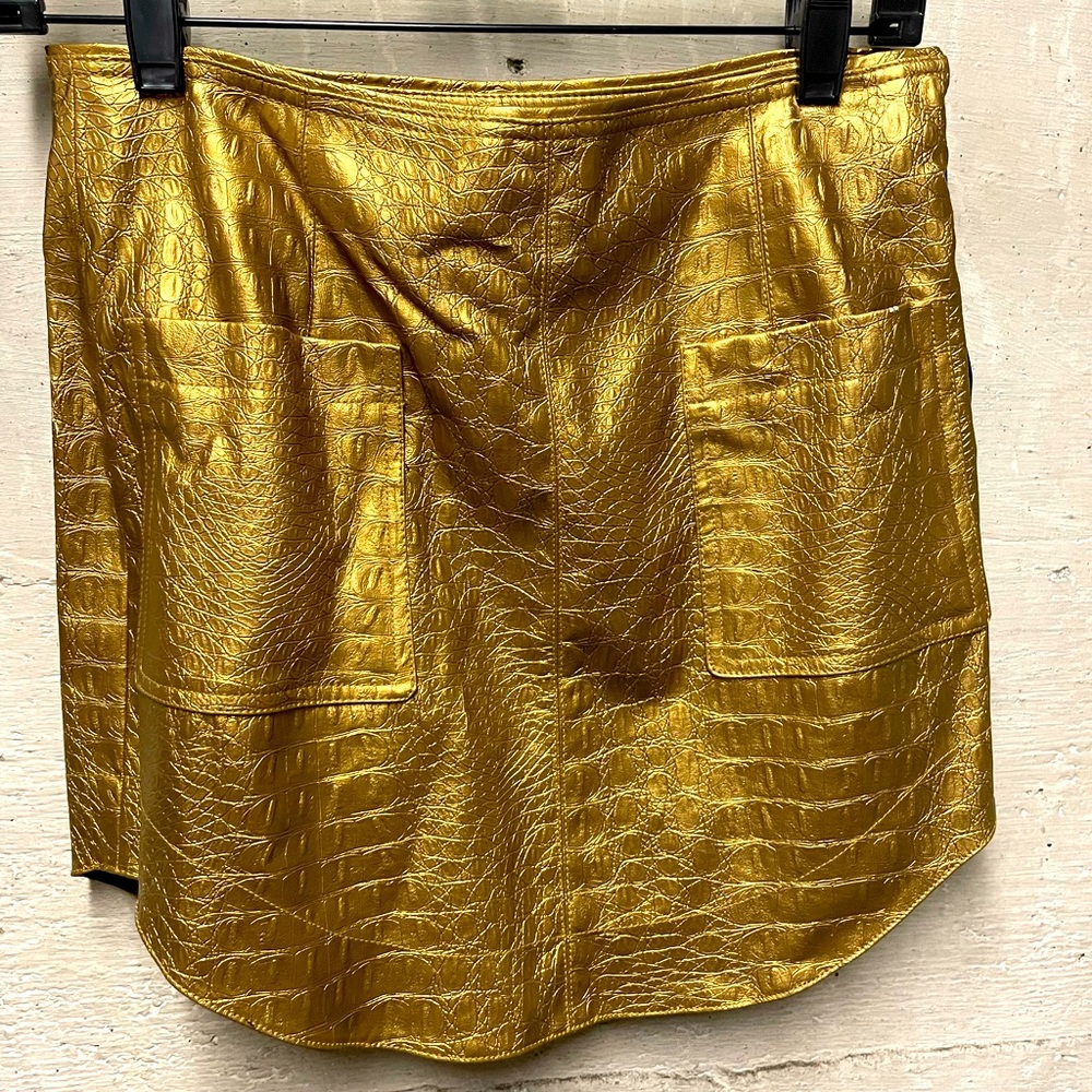RACHEL Rachel Roy Metallic Fauxleather Mini